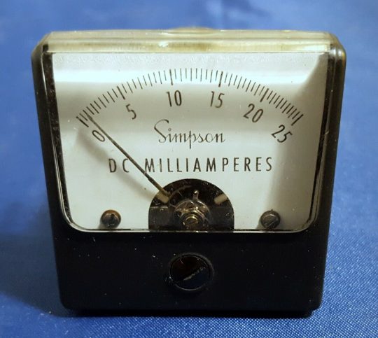 NOS SIMPSON 0-25 DC Micro Amperes Meter 1212C NOS