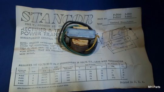 1 PCS Vintage Stancor P-8601 Filament Transformer