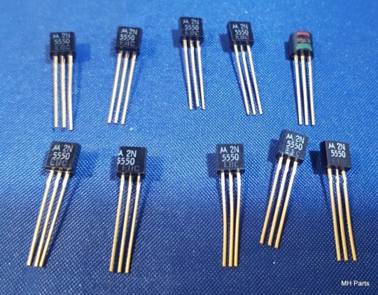 5 PCS VINTAGE Original MOTOROLA 2N5550 NPN Silicon Planar Transistor 140 V, 0.6 A
