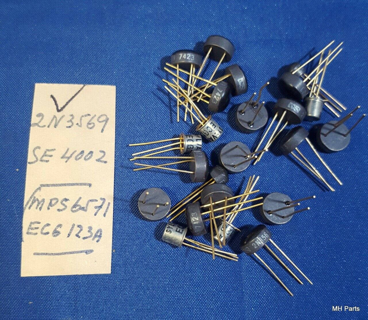 16 PCS Vintage 2N3569 SE-4002 NPN Small Signal Transistor - NOS