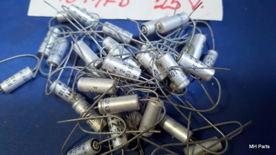 4 PCS Vintage Mallory TT25X10 Capacitor 10mf 25V NOS - Image 2
