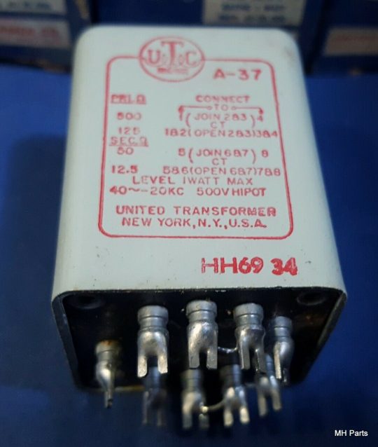 1 PCS Vintage United Transformer co Transistor Interstage A-37 NEW - Image 2