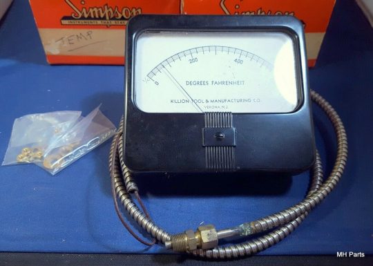 1 PCS SIMPSON TEMP FAHRENHEIT METER MODEL 29 W/ TEMP COUPLING