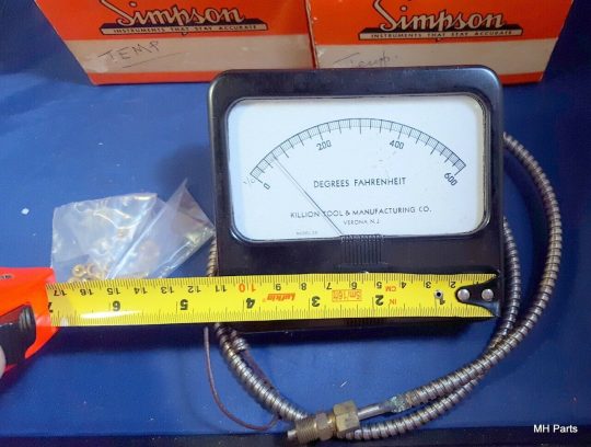 1 PCS SIMPSON TEMP FAHRENHEIT METER MODEL 29 W/ TEMP COUPLING - Image 2