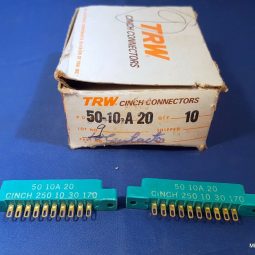 9 PCS TRW Vintage Cinch 50 - 10A - 20 Card Edge Connector Socket 10Pos NOS