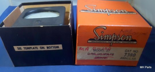 1 PCS Vintage SIMPSON DIRECT CURRENT MILLIAMPERES METER 0-100 NEW