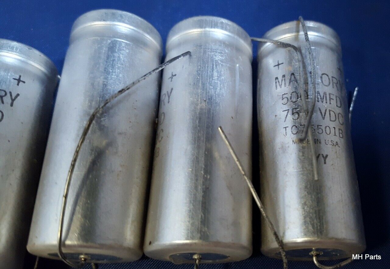 1 PCS Vintage Mallory Original Electrolytic Capacitors 500 mfd 75 VDC 
