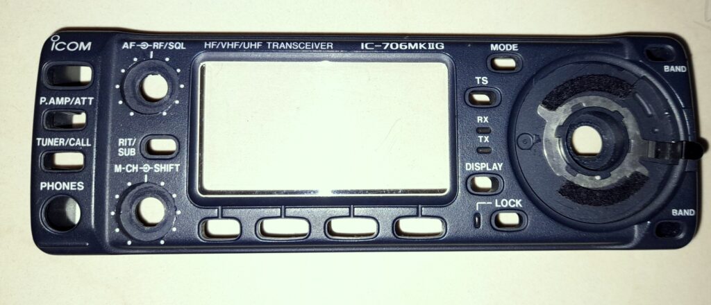 Icom IC-706 MKIIG HF Transceiver Original Plastic front Face