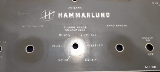 Hammarlund HQ-140-X Original Front Face Used