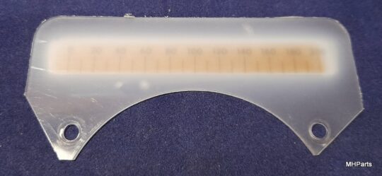 Reliant (Eldico) Receiver R-104 Original Plastic Frecuncy Sheet Used
