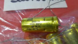 8 PCS Vintage CDE 3000-10 Axial Capacitor 3000MFD 10V NOS 1