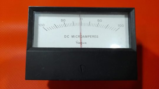 Simpson DC Microamperes 0-100 4"x 2 3/4 NOS