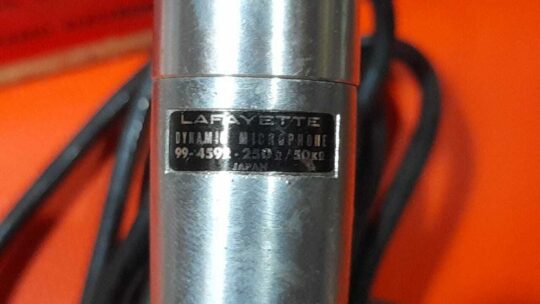 Lafayette Vintage Dynamic Microphone Part 99-4592 250 OHM/50OHM NOS 4