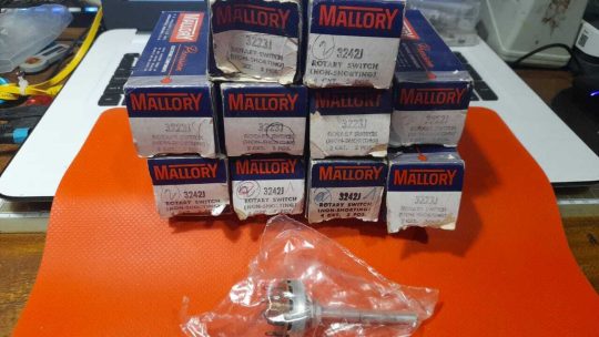 10 PCS Mallory 3242J, 4CKT,2 POS, Non Shortening Rotary Switch NOS