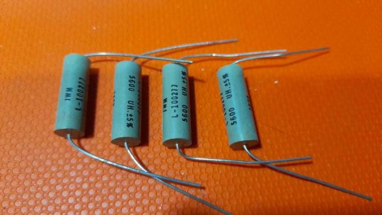 4 PCS Vintage J. W. Miller Inductor 5600 UH 5% 1.5 A Part 7608 100277 NOS