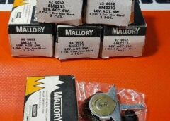 2 PCS Scarce Vintage Mallory 6M2213 Lev. ACT. SW. 2 Ckt. 1 Sec Non Short 3 Pos