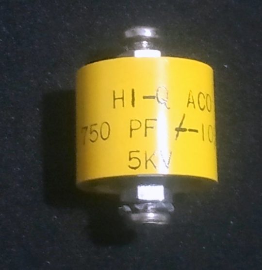 National NCL-2000 Original HI-Q 750pF 10% 5KV Transmitting High Vol. Capacitor We Ship WW