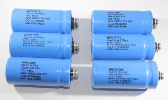 Dentron MLA-2500B Condenser Mallory 140 PF 450 V Set Used We Ship Worlwide