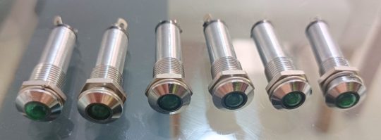 Ligths Lot of 6 Green 1,18 Inches Unued We Ship Worlwide