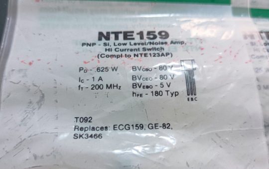 3 PCS NEW Original NTE-159 / 129 / 236 Transistor We Ship Worlwide