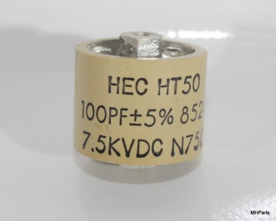Henry Radio 3004-A Original 100pF 7.5 KV Ceramic Doorknob Capacitor  Used We Ship Worlwide