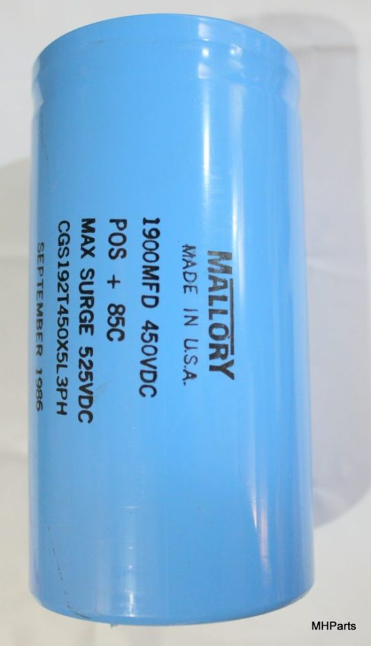 1 PCS Mallory CGS192T450X5L3PH 1900uF 450VDC Electrolytic Capacitor Used We Ship Worlwide - Image 3