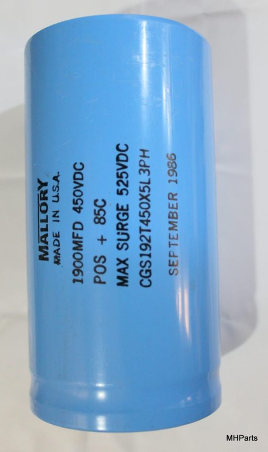 1 PCS Mallory CGS192T450X5L3PH 1900uF 450VDC Electrolytic Capacitor Used We Ship Worlwide - Image 5