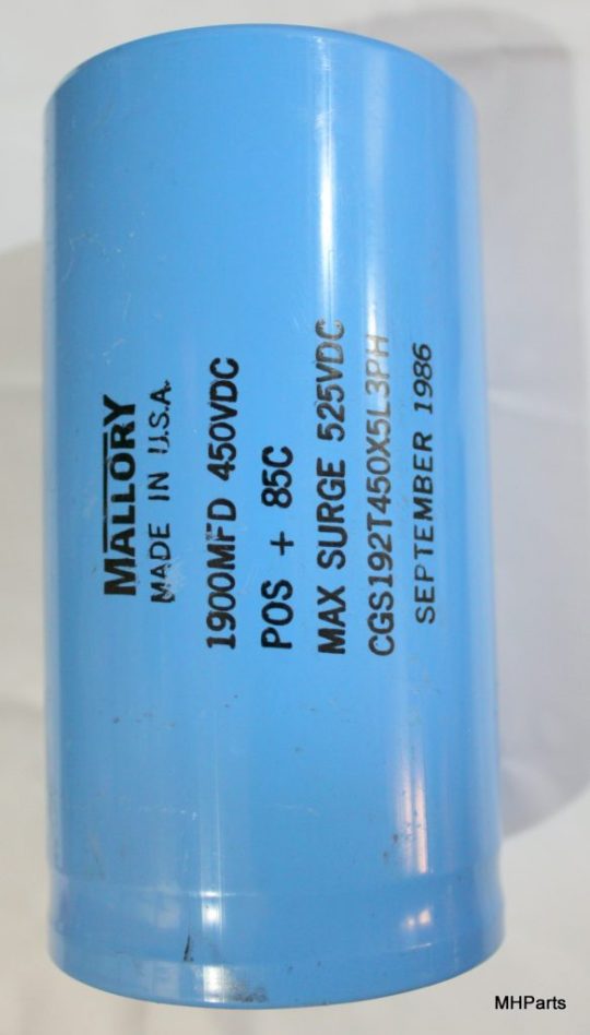 1 PCS Mallory CGS192T450X5L3PH 1900uF 450VDC Electrolytic Capacitor Used We Ship Worlwide - Image 7