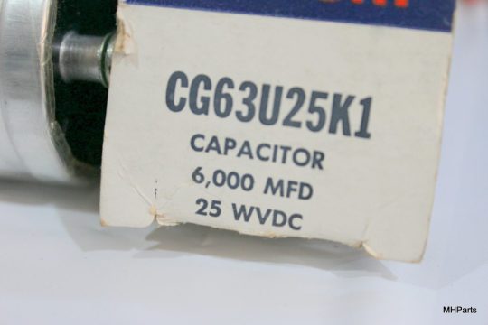 2 PCS Mallory CG63U25K1 6000uF 25VDC Electrolytic Capacitor UNUSED We Ship Worlwide - Image 3