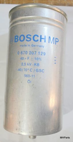 BOSCH MP High Voltage Capacitor 0 670 207 129 40uf 2.5KV 2500V Used We Ship Worlwide