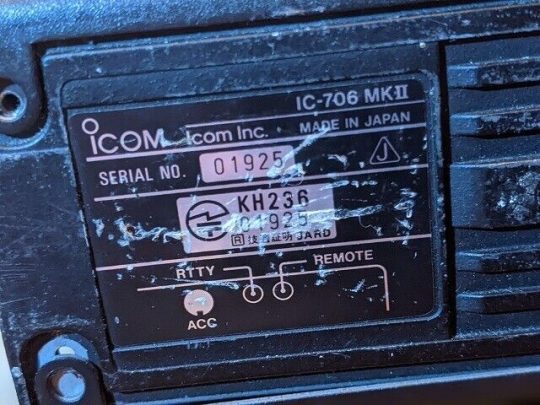 Icom IC-706mkⅡ Cannot Transmit! Use it as a receiver Or Spare Panel Ship FREE WW - Image 10