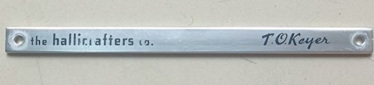 Hallicrafters TO Keyer Original Front Mark Used We Ship Worlwide