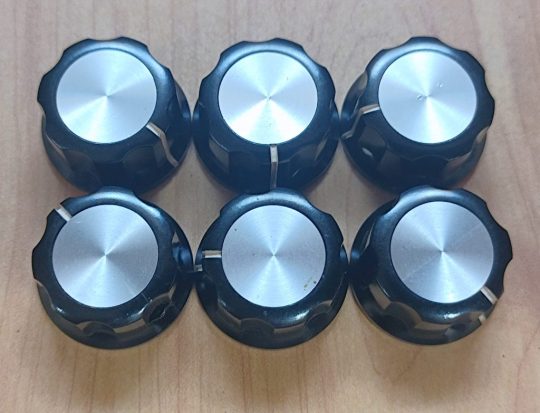 Ham Radio Knobs 6 Units Size 26mm x 6mm Used We Ship Worlwide