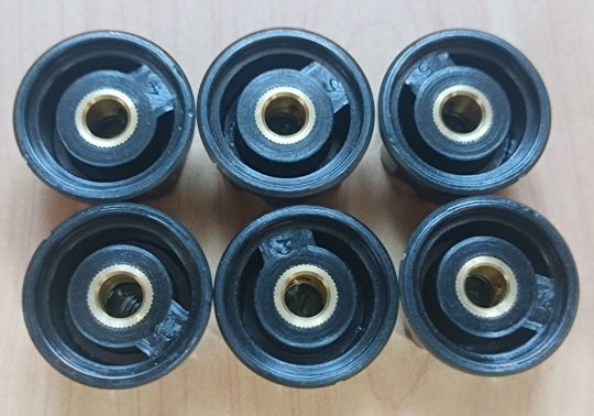 Ham Radio Knobs 6 Units Size 26mm x 6mm Used We Ship Worlwide - Image 2