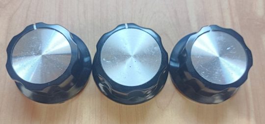 Ham Radio Knobs 3 Units Size 45mm X 6mm Used We Ship Worlwide
