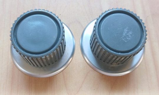 Ham Radio 2 Units Knobs Size 40mm x 6mm Used We Ship Worlwide