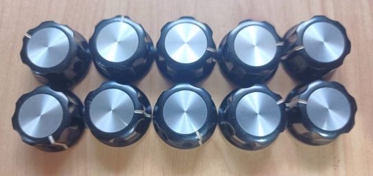 Ham Radio 5 units Knobs Size 26mm x 6mm Used We Ship Worlwide
