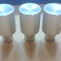 Ham Radio 5 Units Metalic Knobs Size 17mm x 6mm Used We Ship Worlwide