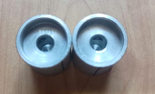 Ham Radio 2 Units Metalic Knobs Size 19mm x 6mm Used We Ship Worlwide - Image 2