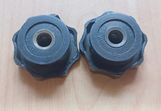 Ham Radio 2 Units Knobs Size 21mm x 6mm Used We Ship Worlwide - Image 3
