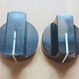 Ham Radio 2 Units Sato K-90 Knobs Size 23mm x 6 mm Used We Ship Worlwide