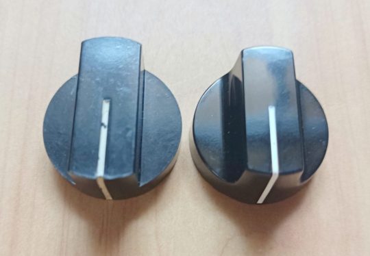 Ham Radio 2 Units Sato K-90 Knobs Size 23mm x 6 mm Used We Ship Worlwide