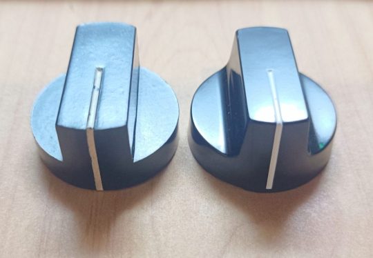 Ham Radio 2 Units Sato K-90 Knobs Size 23mm x 6 mm Used We Ship Worlwide - Image 2