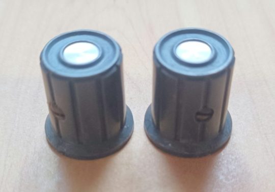Ham Radio 2 units Knobs Size 17mm x 6mm Used We Ship Worlwide