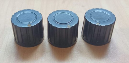 Ham Radio 3 Units Sato Knobs Size 13mm x 6mm Used We Ship Worlwide