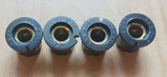 Ham Radio 4 Lex B-15 Teac Knobs Size 15mm x 6mm  Used We Ship Worlwide - Image 2