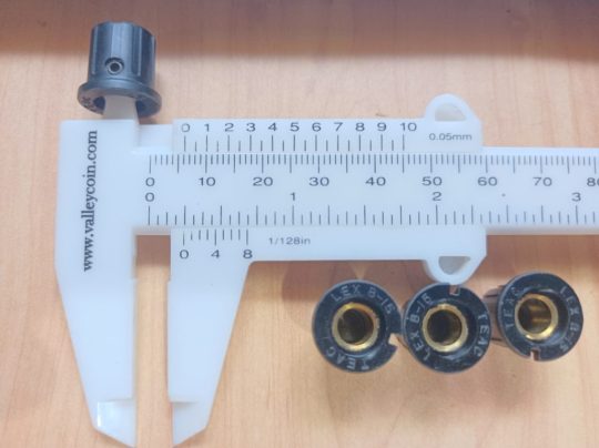 Ham Radio 4 Lex B-15 Teac Knobs Size 15mm x 6mm  Used We Ship Worlwide - Image 3