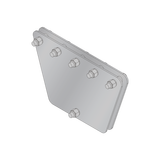 Placas igualadoras con tornillería y separadores, para 5 retenidas. Galvanizado en inmersión (30x30x50 cm).